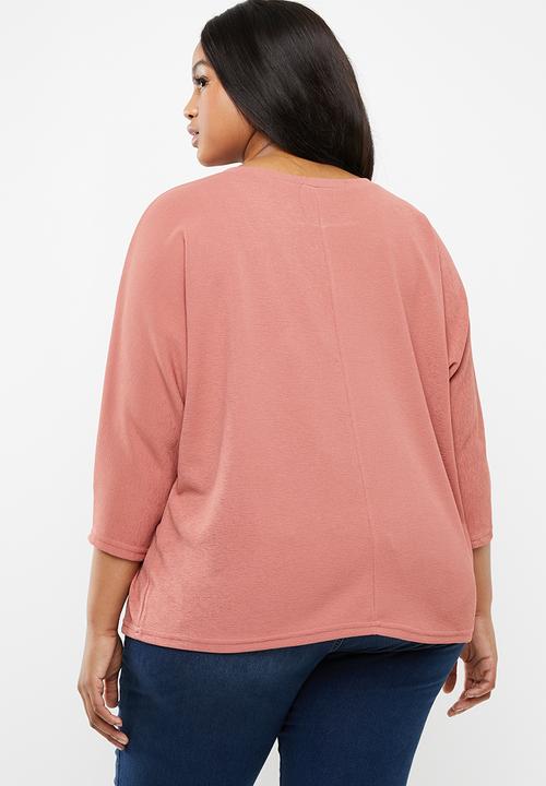 edit Plus - Batwing blouse - pink