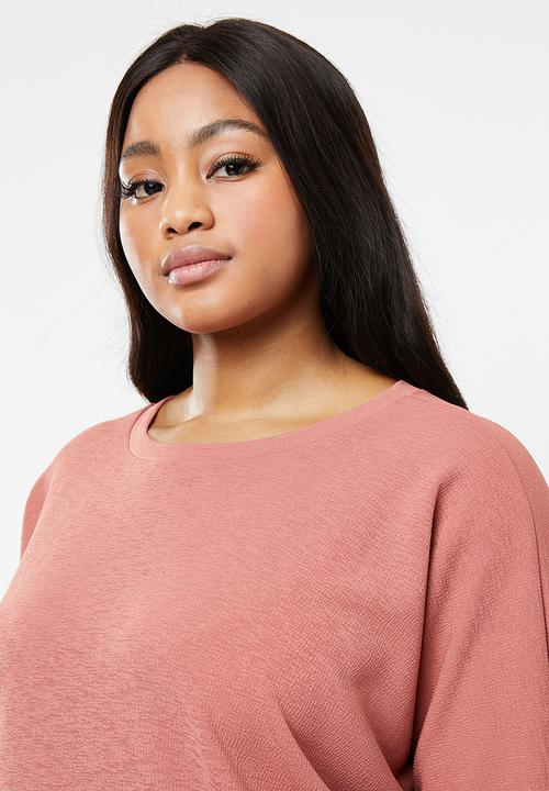 edit Plus - Batwing blouse - pink