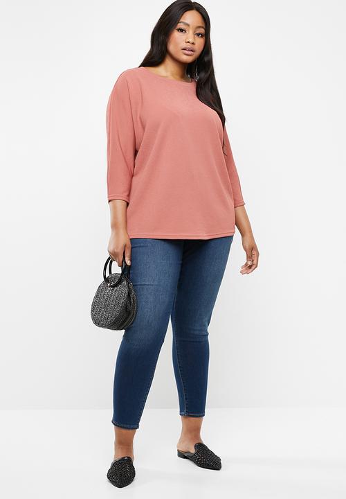edit Plus - Batwing blouse - pink