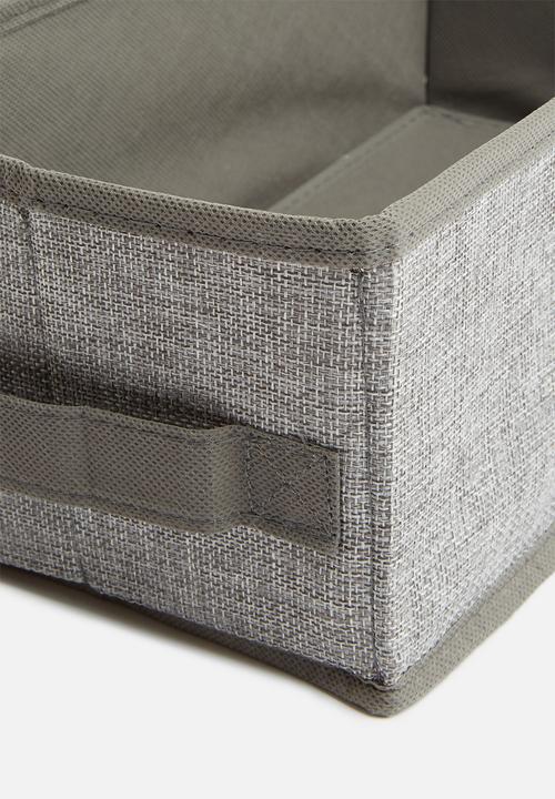 Sixth Floor - Rectangular storage box set of 2 - grey