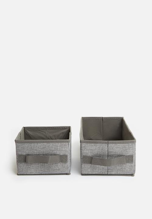 Sixth Floor - Storage box set of 4 - dark grey