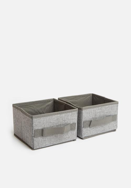 Sixth Floor - Storage box set of 4 - dark grey