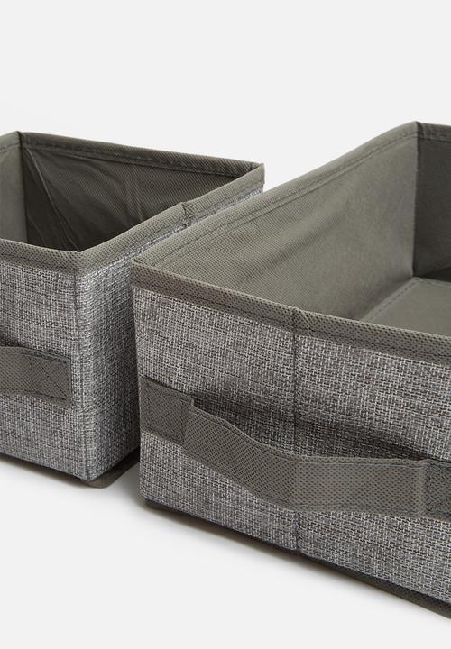 Sixth Floor - Storage box set of 4 - dark grey