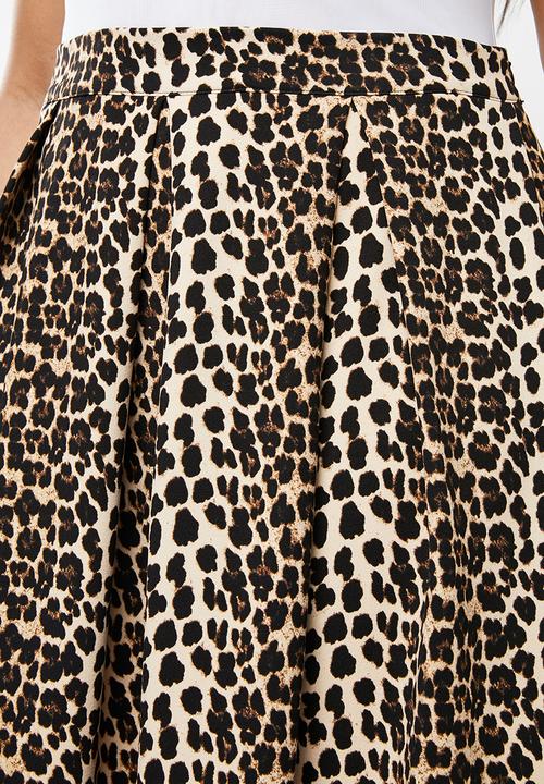 edit Plus - Fit and flare skirt - brown & black