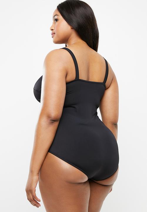 Jacqueline Plus - Knot detail one piece - black