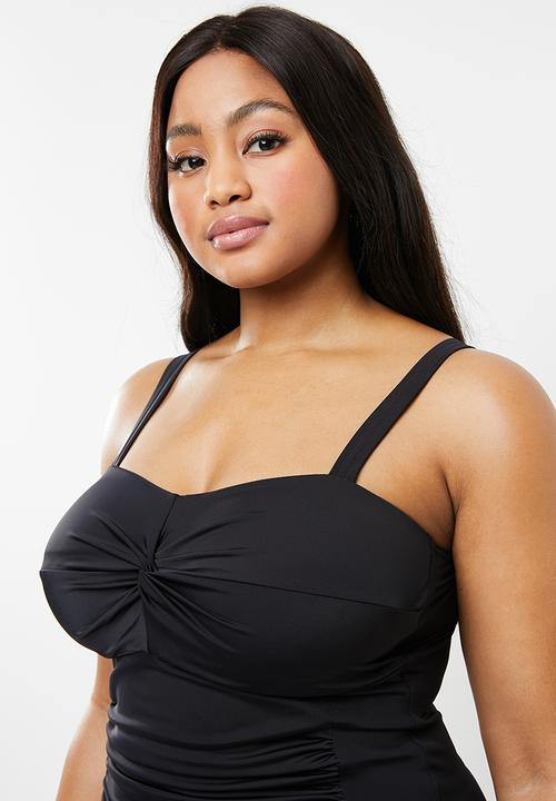 Jacqueline Plus - Knot detail one piece - black