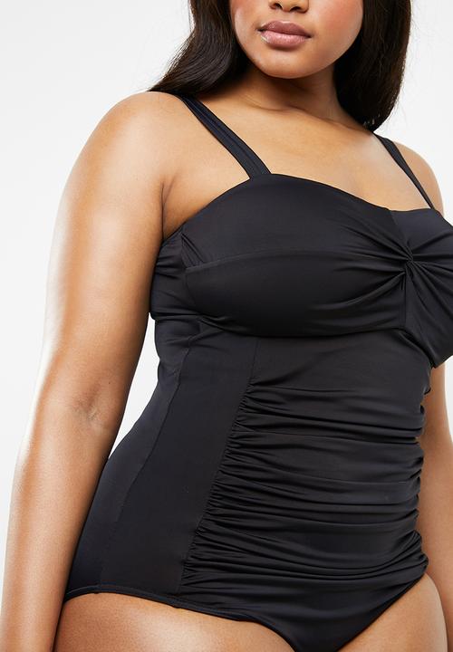 Jacqueline Plus - Knot detail one piece - black