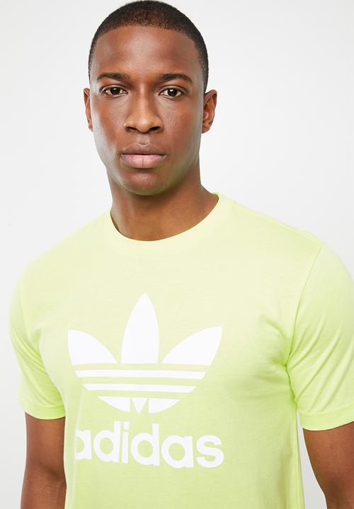 adidas Originals - Trefoil short sleeve T-shirt - yellow & white