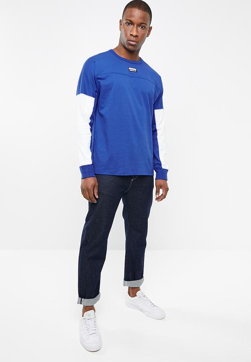 adidas Originals - Vocal j long sleeve tee - blue & white