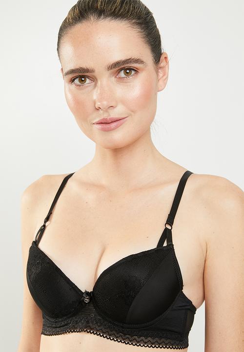 SISSY BOY - Longline underwire bra - black