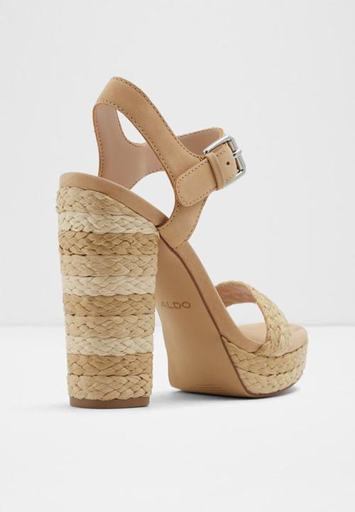 ALDO - Huglag leather heel - natural
