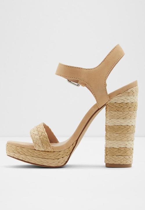 ALDO - Huglag leather heel - natural