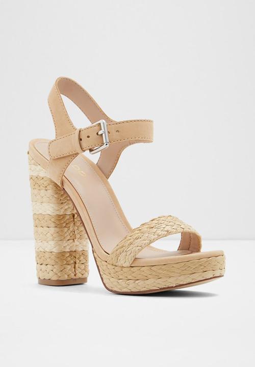 ALDO - Huglag leather heel - natural