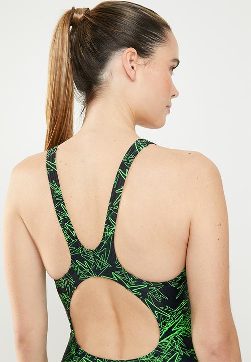 SPEEDO - Boom allover muscleback - black & green