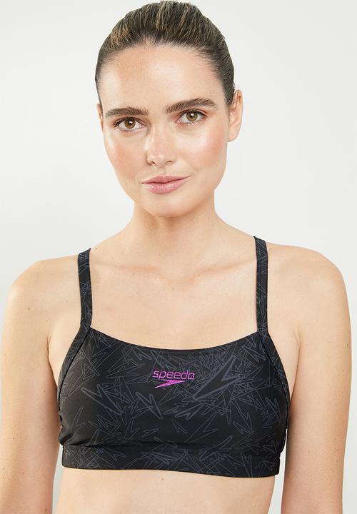 SPEEDO - Boom allover two piece - black & grey