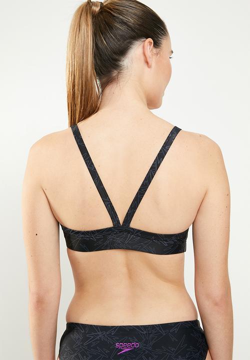 SPEEDO - Boom allover two piece - black & grey