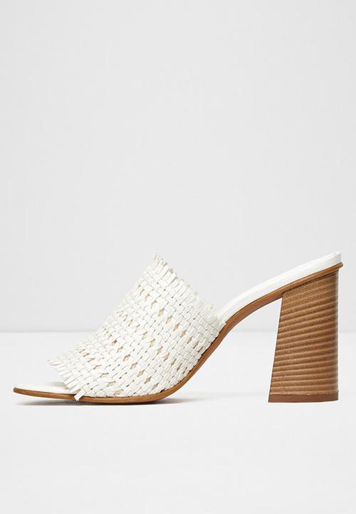 ALDO - Lirella leather heel - white