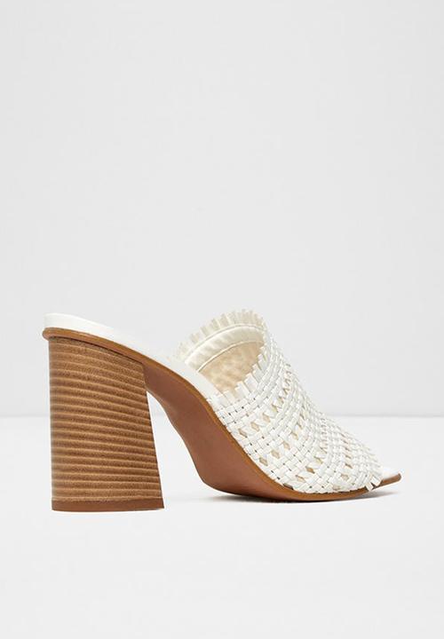 ALDO - Lirella leather heel - white