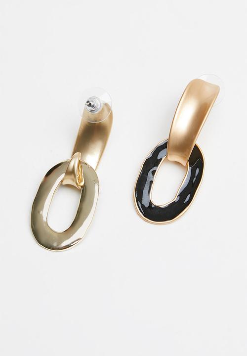 Superbalist - Shaz earrings - black & gold