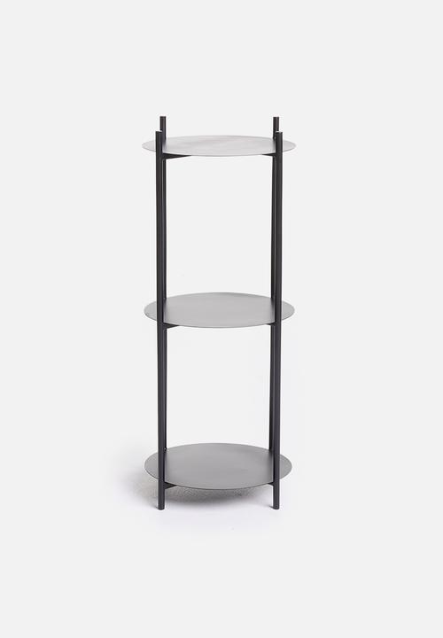 Sixth Floor - Iron plant shelf - black