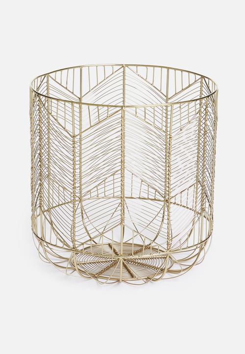 Sixth Floor - Harlow storage basket - gold