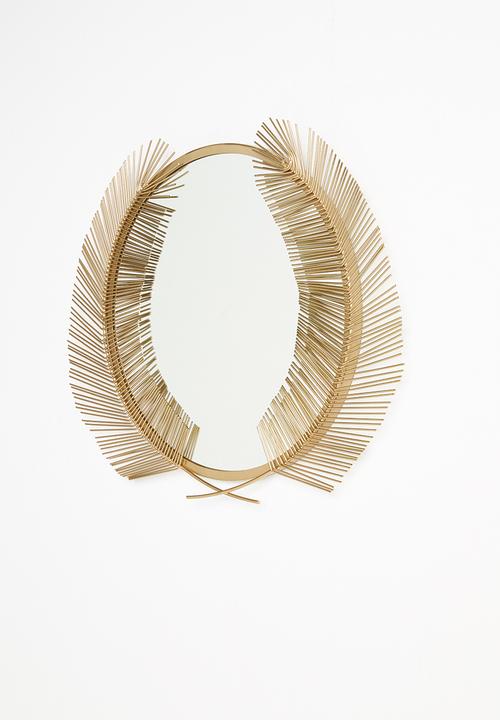 SF Collection - Amelia leaf mirror - brass