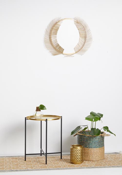 SF Collection - Amelia leaf mirror - brass