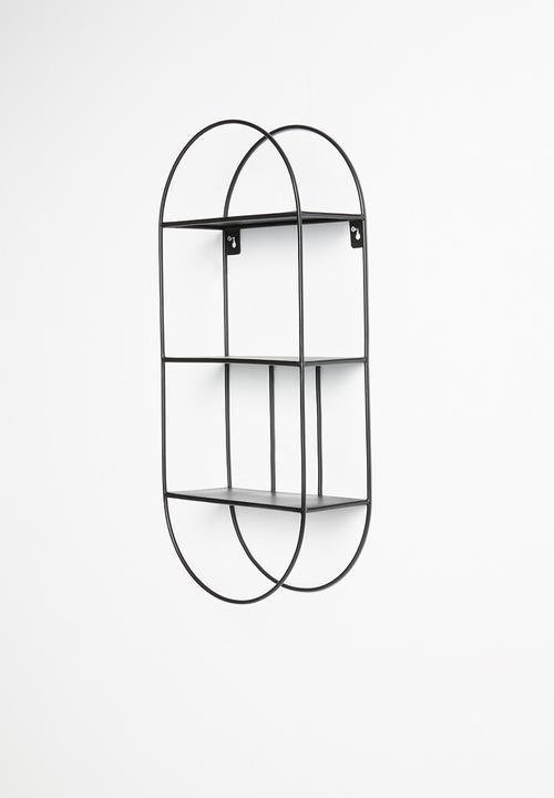 Sixth Floor - Art deco shelf - black