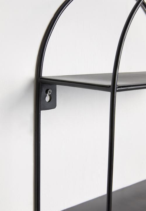 Sixth Floor - Art deco shelf - black