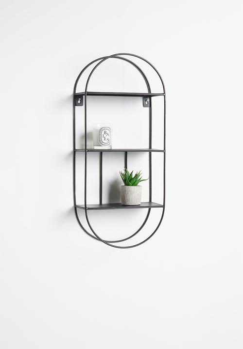 Sixth Floor - Art deco shelf - black