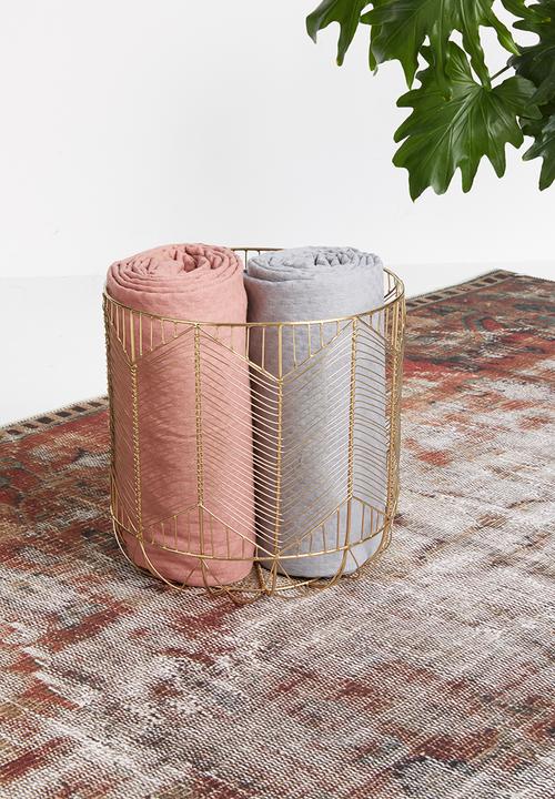 Sixth Floor - Harlow storage basket - gold