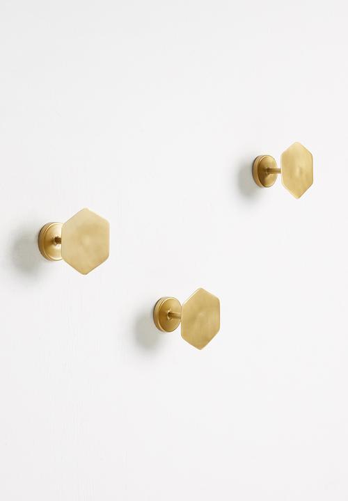 Sixth Floor - Rex hooks set of 3 - gold