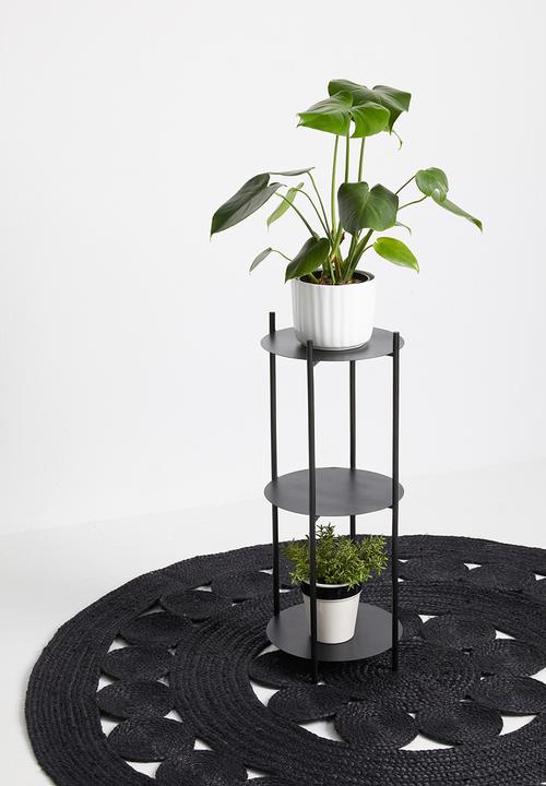 Sixth Floor - Iron plant shelf - black