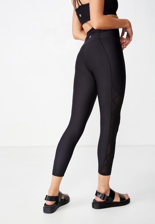 Cotton On - Cross over mesh 7/8 tight  - black