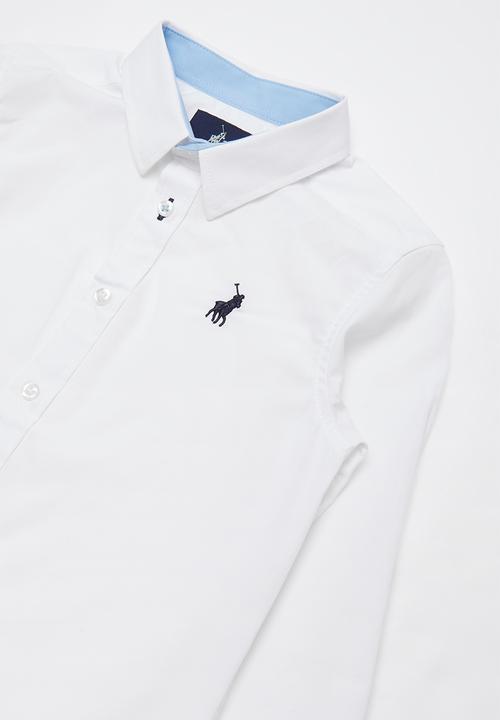 POLO - Boys Nicholas long sleeve shirt - white