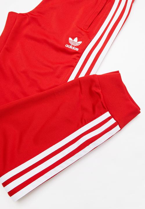 adidas Originals - Adidas originals superstar pants - red & white 