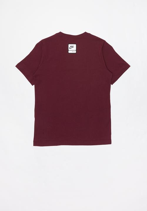 Nike - B nsw air max ss tee yth - burgundy