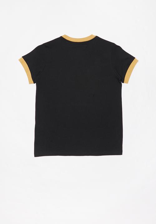 Nike - G nsw tee nike air logo ringer - black & gold