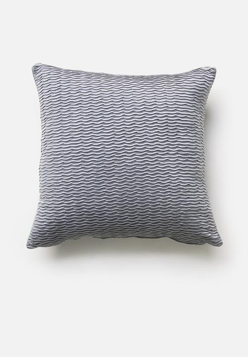 Sixth Floor - Chloe velvet cushion cover - grey