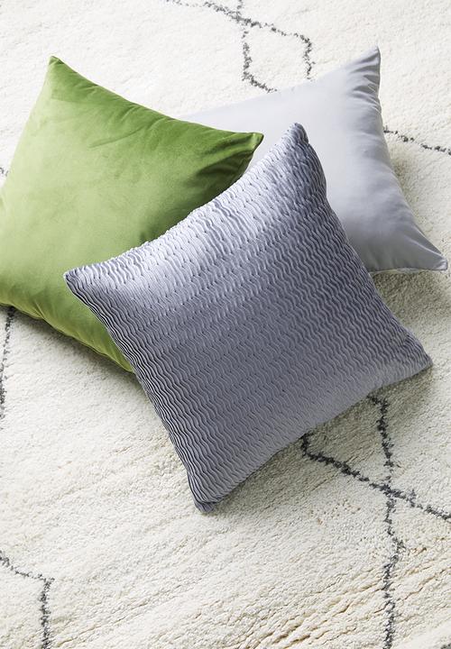 Sixth Floor - Chloe velvet cushion cover - grey
