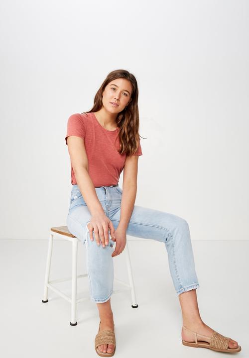 Cotton On - The crew T-shirt - peach 