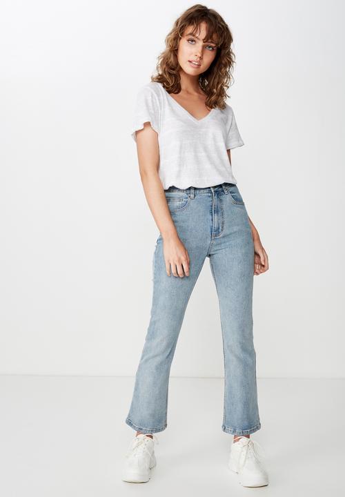Cotton On - The deep v  - white & grey
