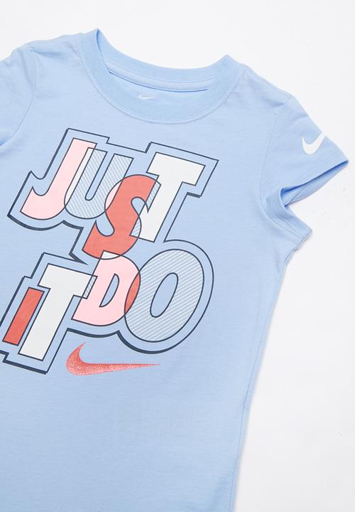 Nike - Nike girls jumble scoop short sleeve tee - blue