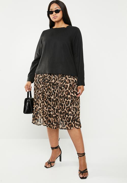 AMANDA LAIRD CHERRY - Plus size neo blouse - black