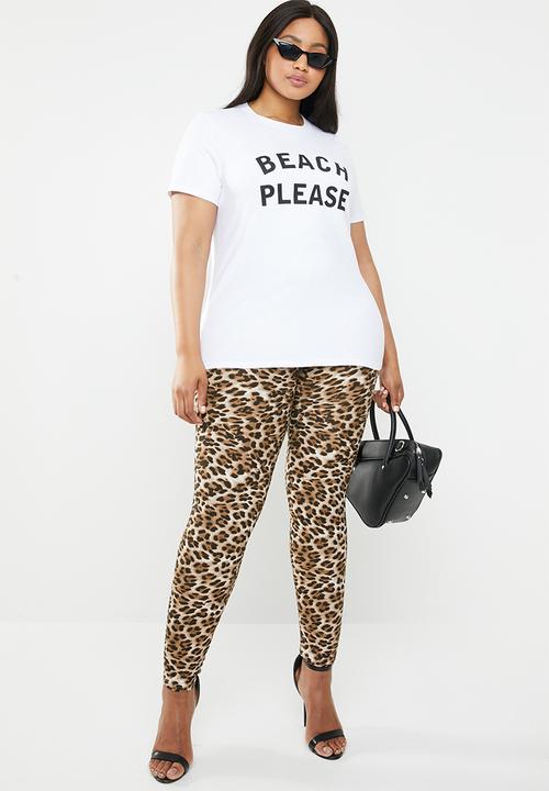 STYLE REPUBLIC PLUS - Beach please T-shirt - black & white