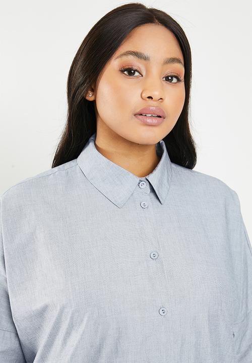 AMANDA LAIRD CHERRY - Plus size thutho shirt dress - blue