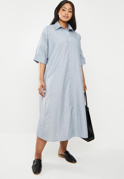 AMANDA LAIRD CHERRY - Plus size thutho shirt dress - blue
