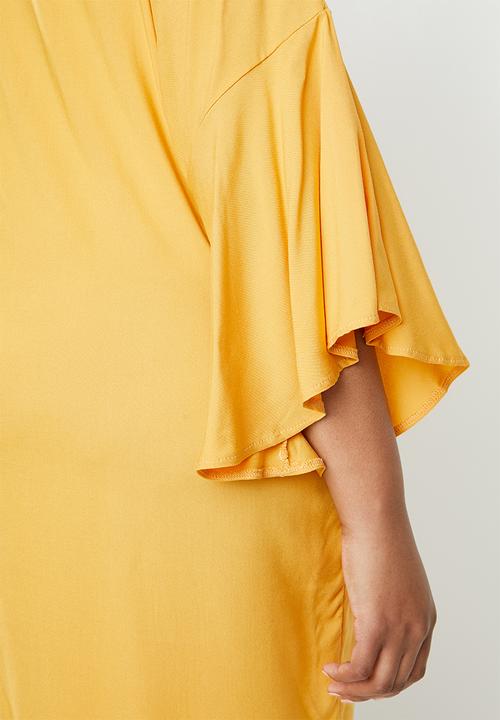 STYLE REPUBLIC PLUS - Volume sleeve tunic dress - mustard