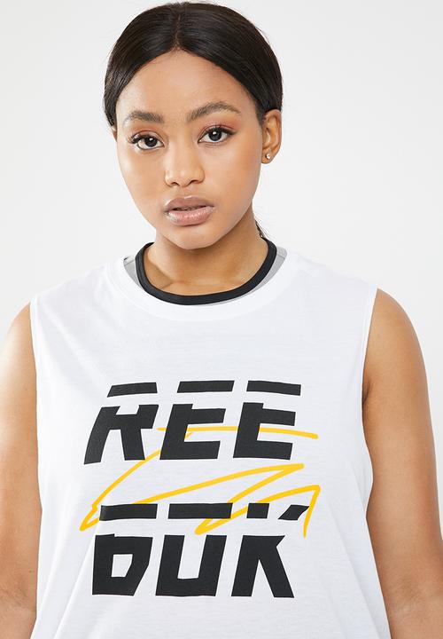 Reebok - Curve myt Reebok muscle top - white