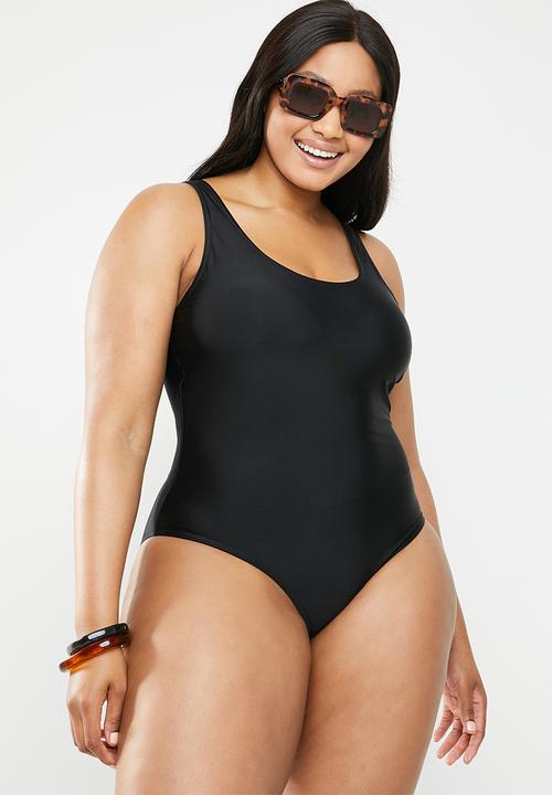 Superbalist - Scoop neck one piece - black